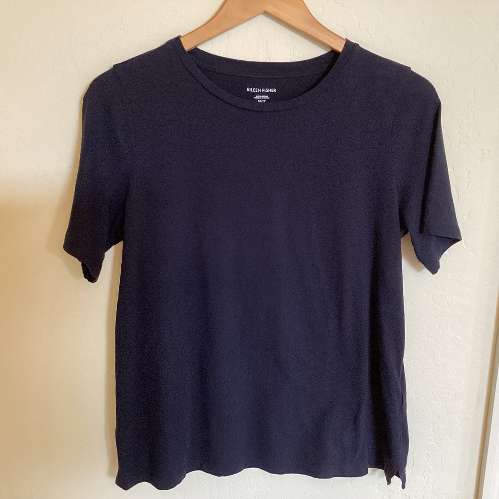 Eileen Fisher 100% Organic Cotton Short Sleeve T-shirt